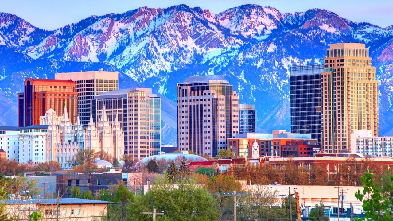 the Salt Lake City skyline